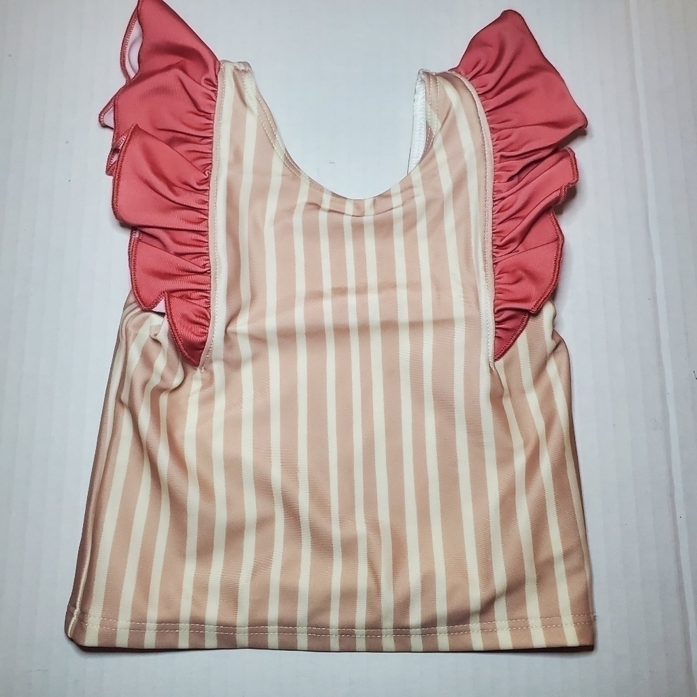 Pehr Organic Baby Swim Top Ruffle Sleeve Sz 6-12 months